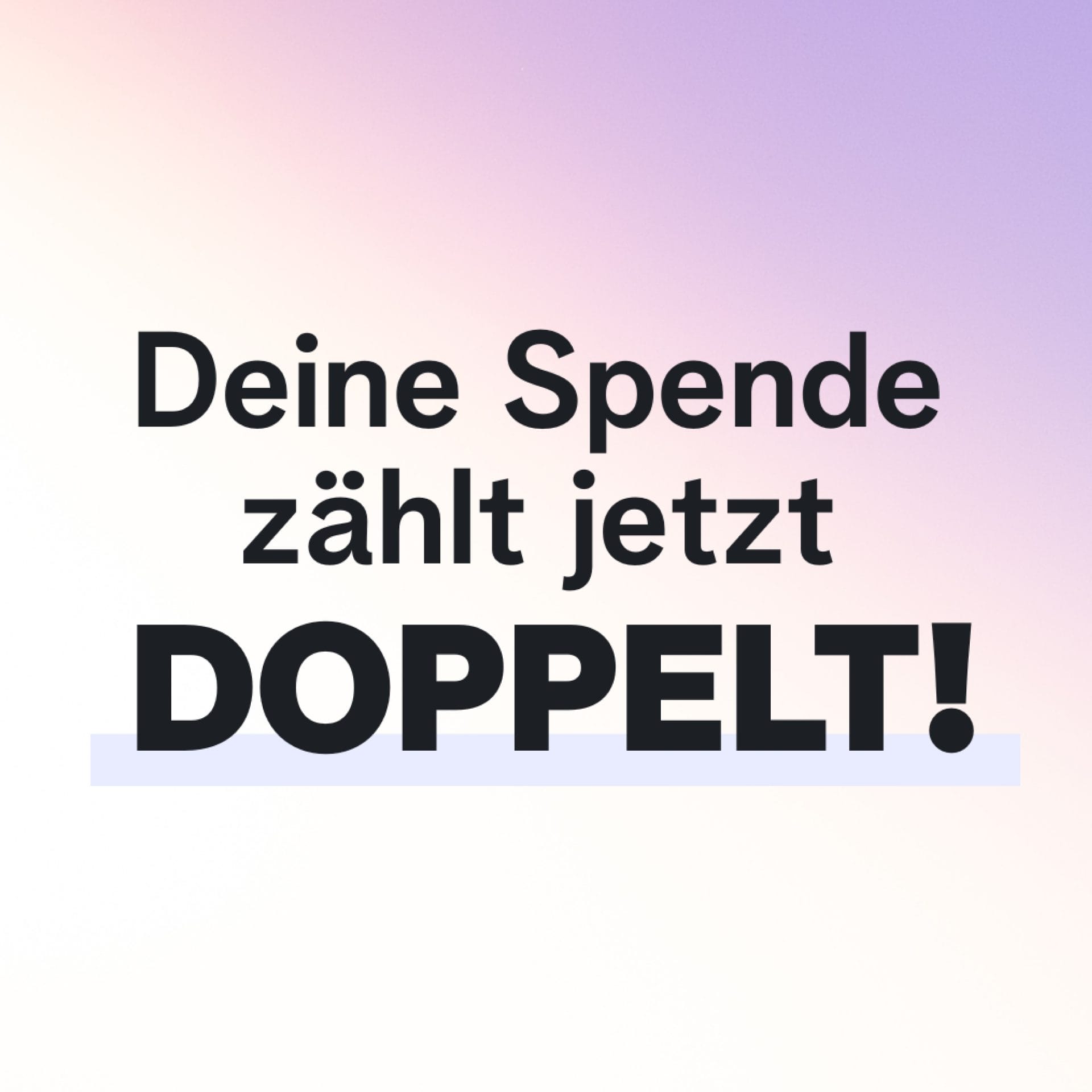 Werde Teil des Verdoppelungsfonds!